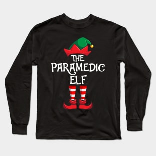 Paramedic Elf Matching Family Christmas Long Sleeve T-Shirt